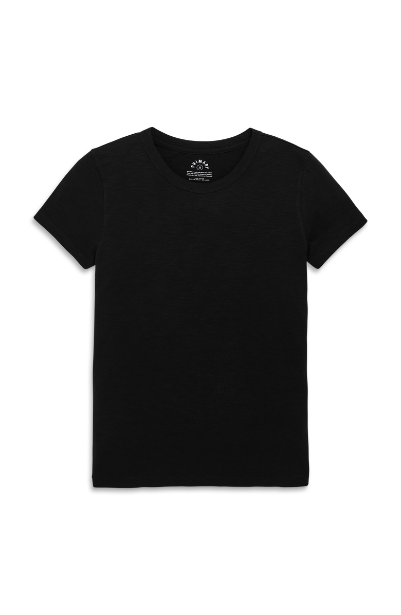 Primary Women's Fit Classic Slub Crewneck Tee, Main, color, Black