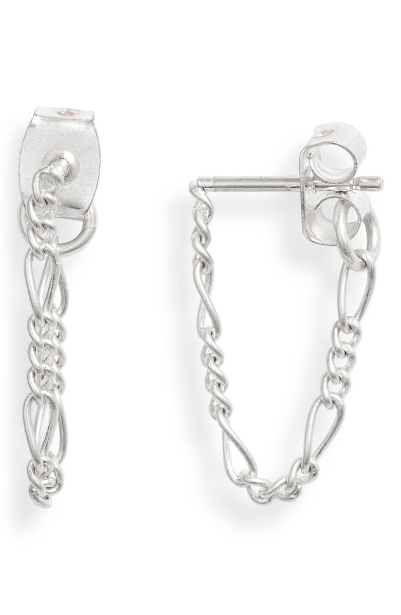 Madewell Simple Chain Hoop Earrings, Main, color,