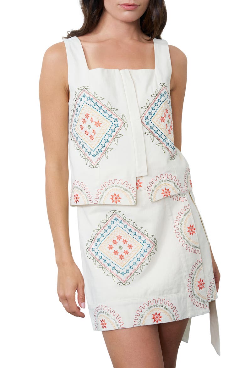 Amahle Cotton Tank, Main, color, CREAM MULTI