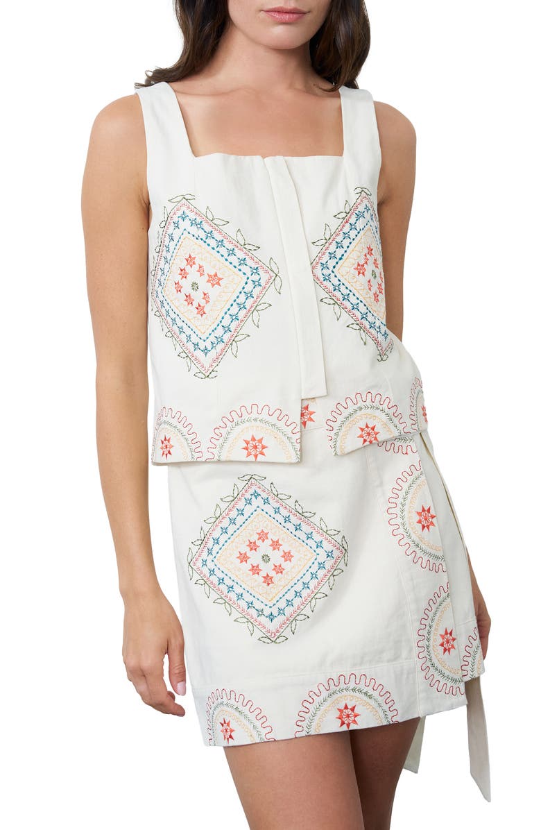 CIEBON Amahle Cotton Tank, Main, color, Cream Multi