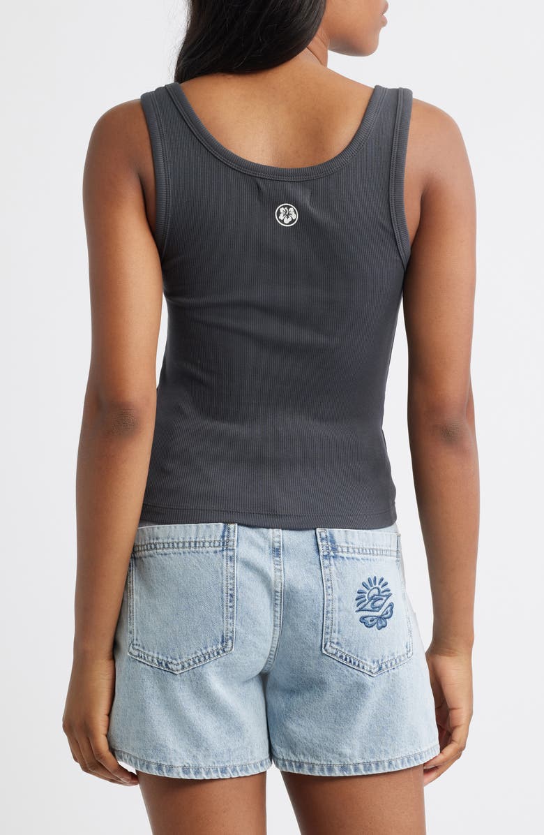 Rip Curl Surf Puff Logo Graphic Tank, Alternate, color, Washed Black/ Cream