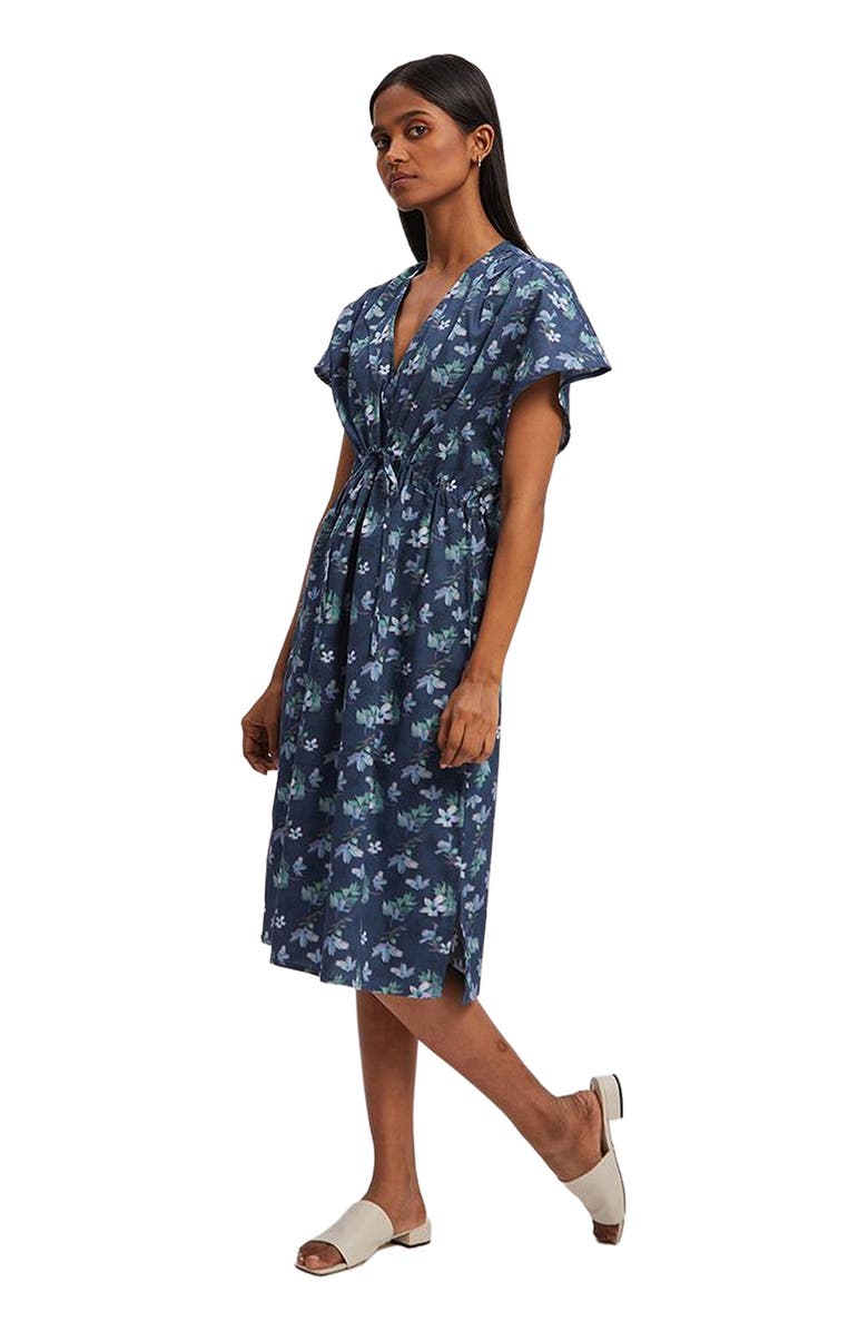 Reistor Short Wrap Dress Midnight Florals, Alternate, color, 
