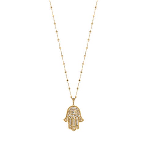 Inspired Action Gold Evil Eye & Hamsa Hand Necklace