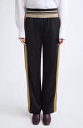 Dries Van Noten Huchisa Side Stripe Straight Leg Jersey Pants