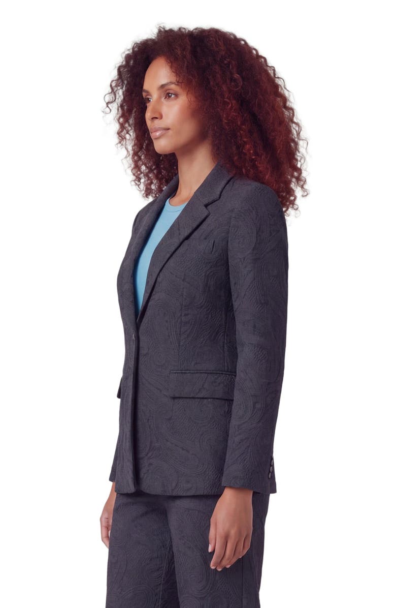 Lords of Harlech Crochet Paisley Womens Tailored Blazer, Alternate, color, Crochet Paisley Caviar