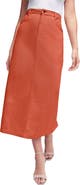 Jessica London Classic Cotton Denim Midi Skirt
