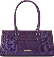 Brahmin Sophia Croc Embossed Leather Satchel