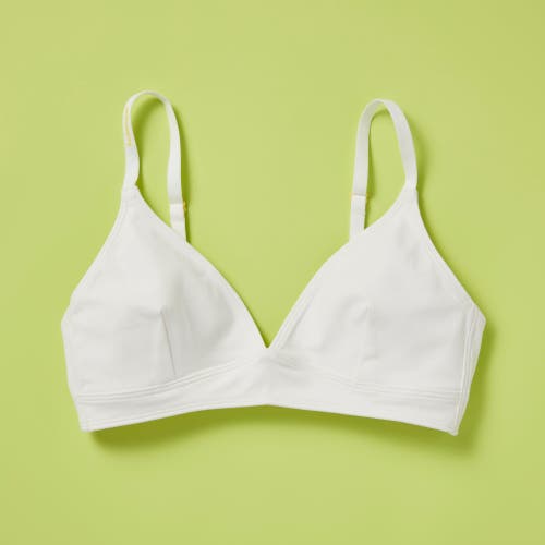 Yellowberry Lily Triangle Bra In White Cloud