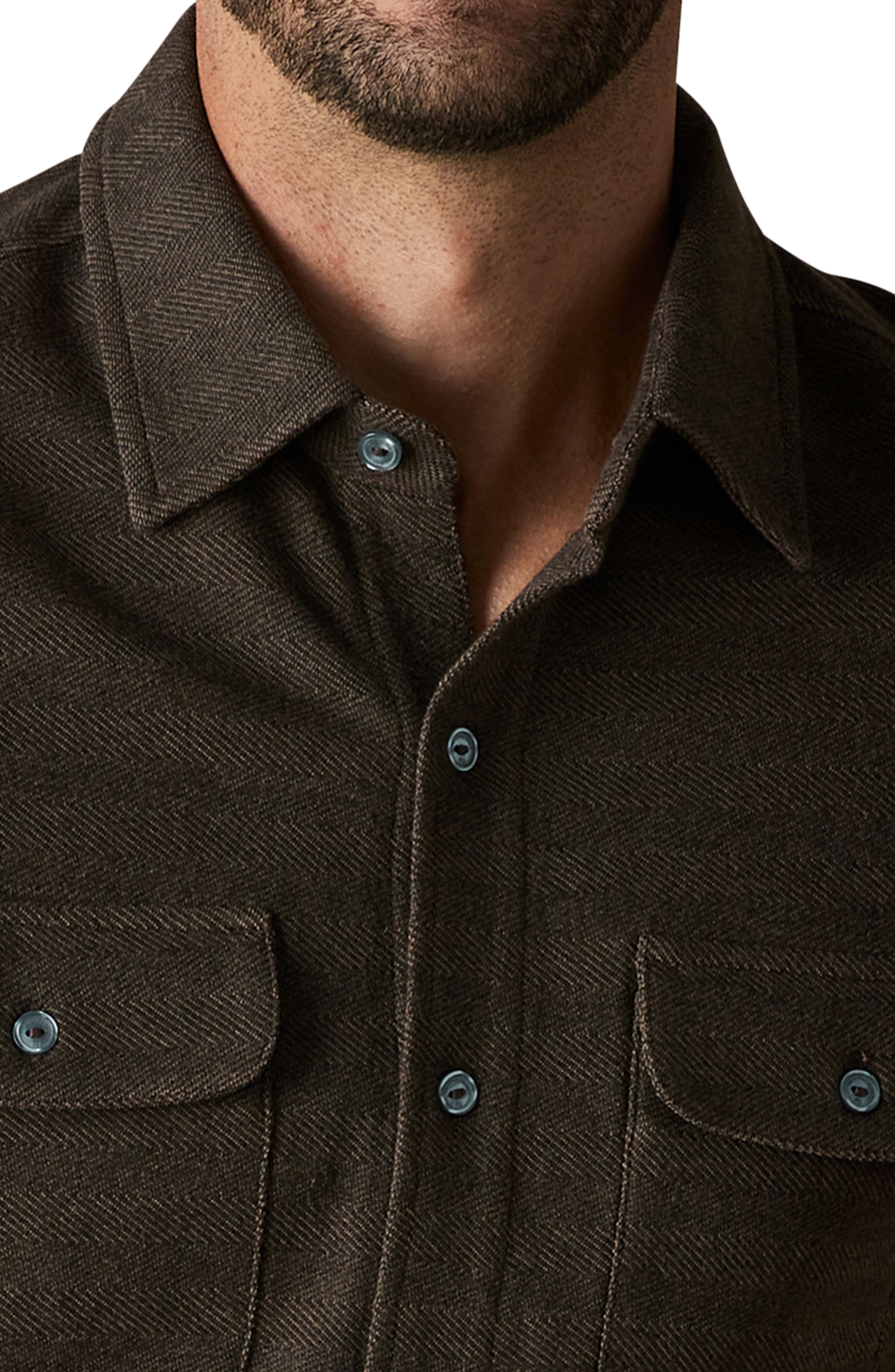 Textured Knit Long Sleeve Button-Up Shirt - image 4