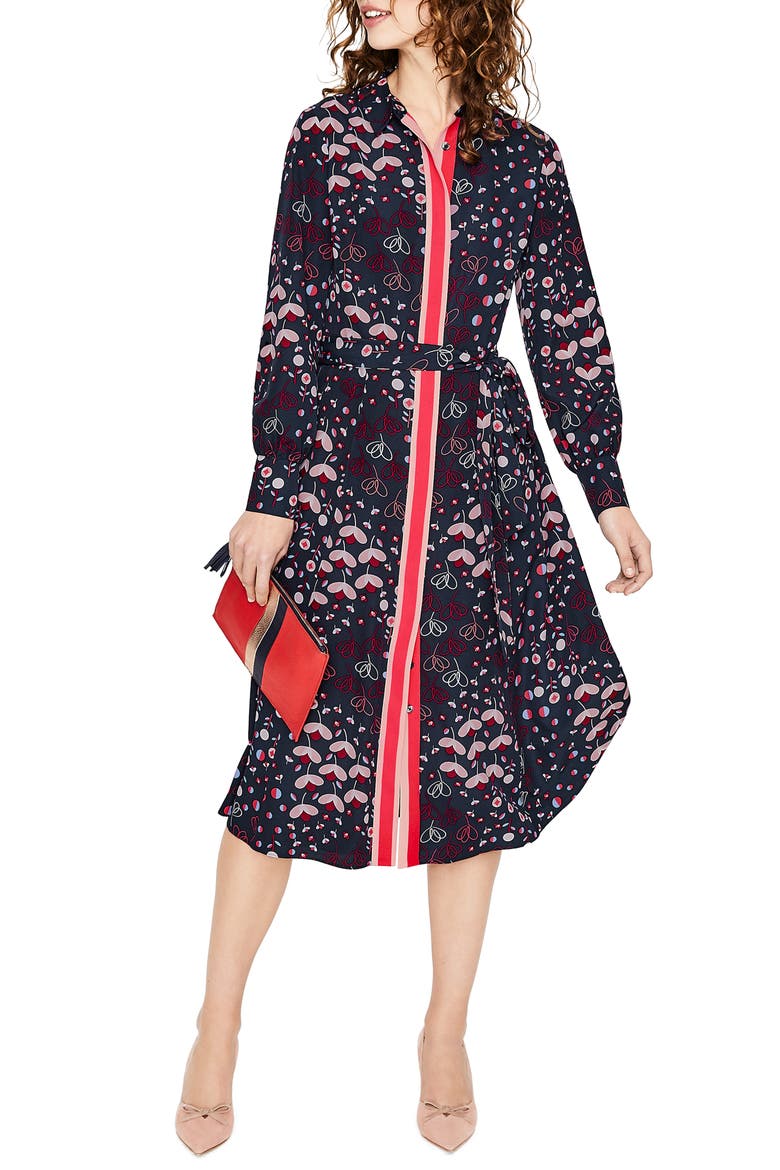 Pippa Shirtdress, Main, color, NAVY MEADOW
