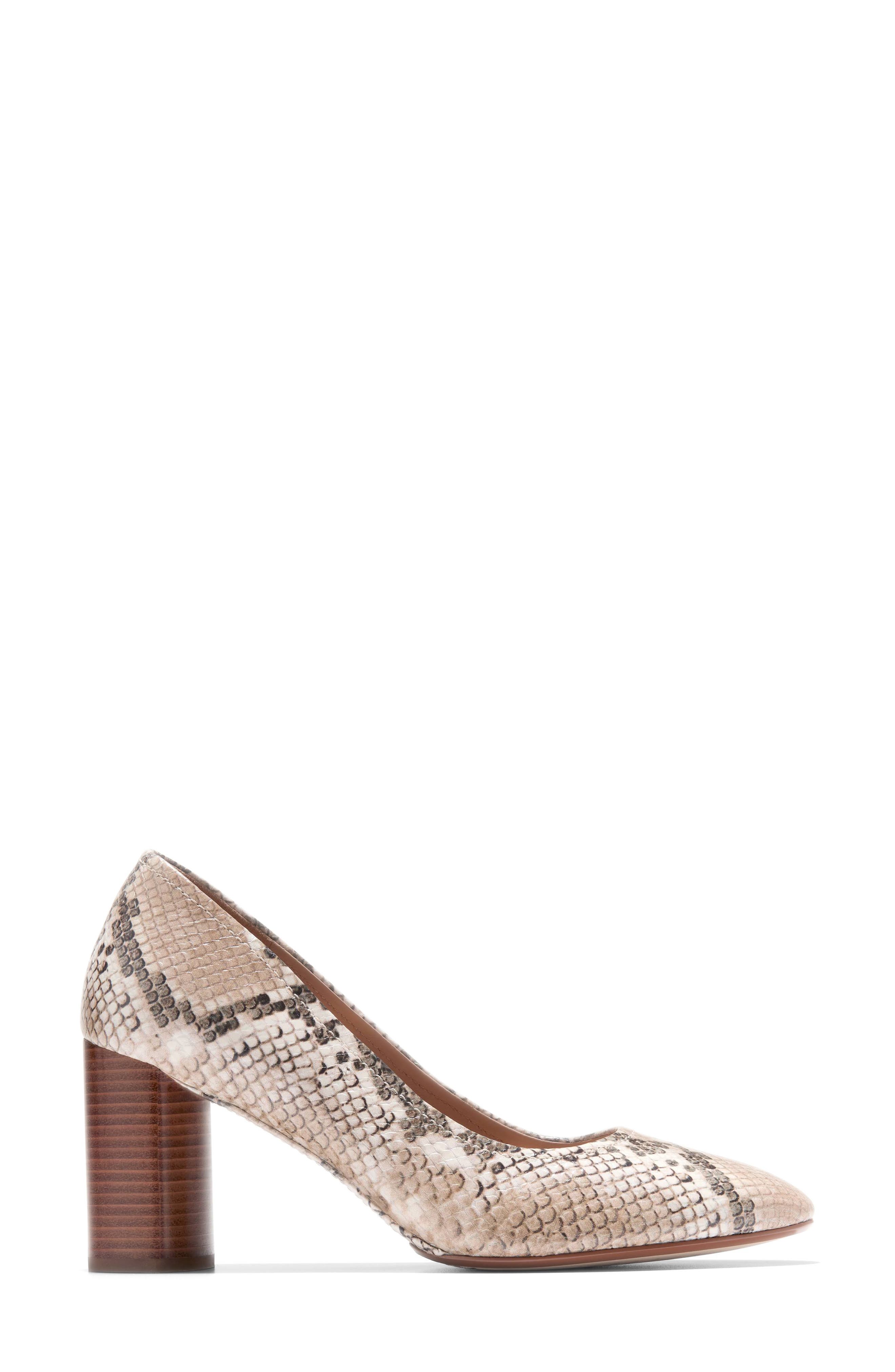 Cole Haan Nella Snakeskin Embossed Pump, Alternate, color, Mojave Snake Print Leather