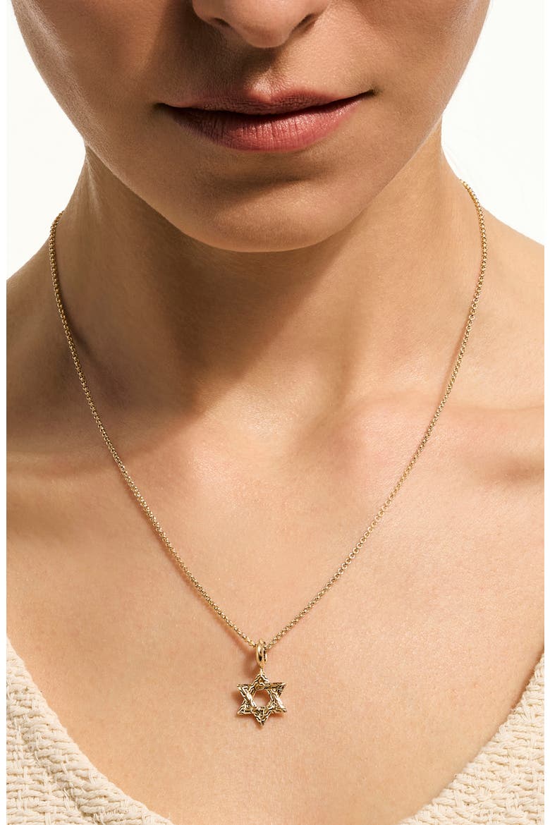 JH Essentials Star of David Pendant Necklace, Alternate, color, GOLD