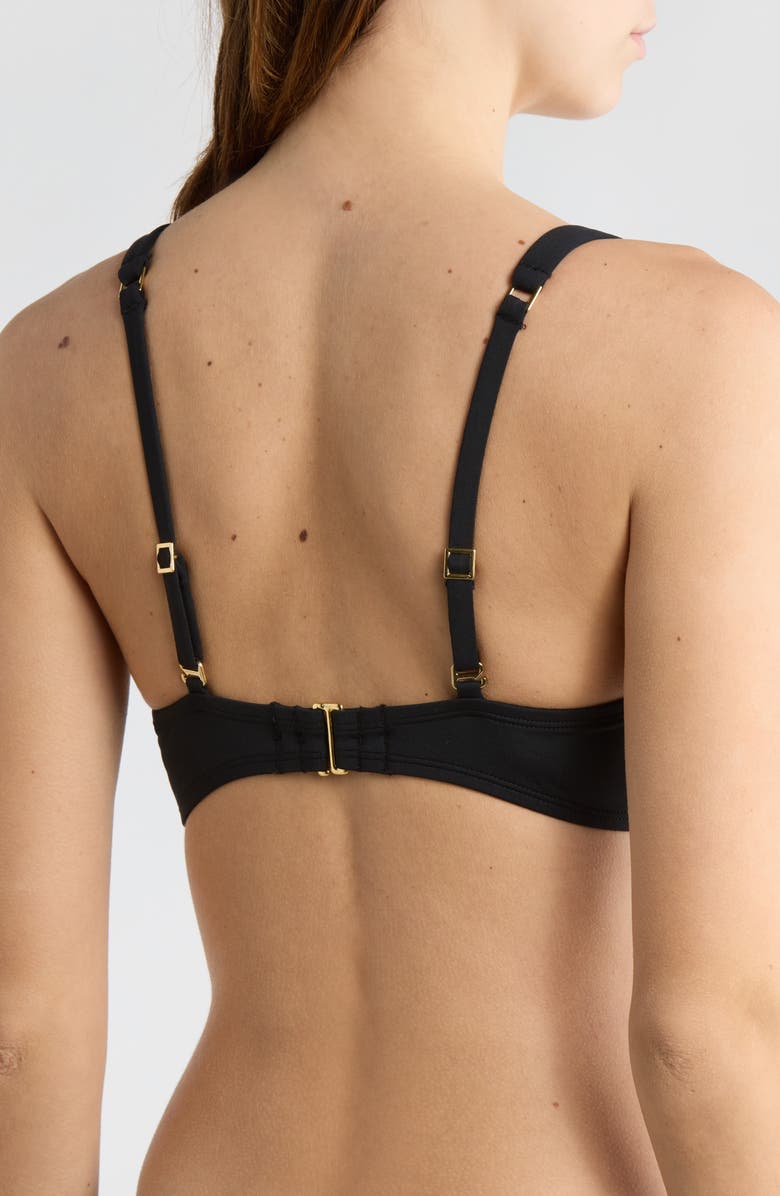 La Blanca V-Neck Bikini Top, Alternate, color, 