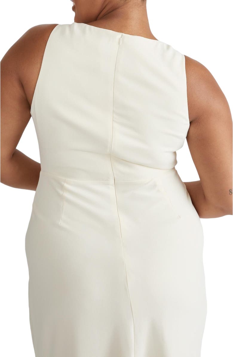 Six Stories Cowl Front Crepe Bridesmaid Dress, Alternate, color, Almond