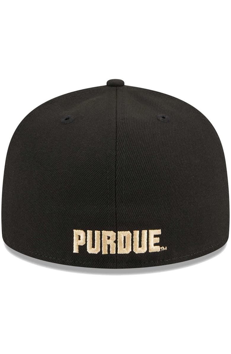 New Era Men's New Era Black Purdue Boilermakers 59FIFTY Fitted Hat, Alternate, color, 