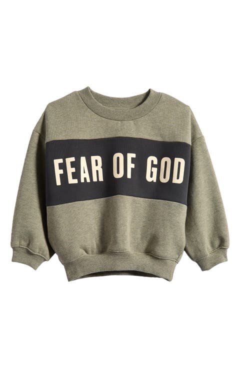 Kids' Relaxed Paneled Cropped Sweatshirt