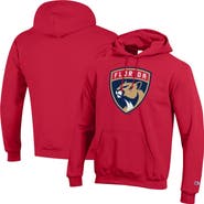 Champion Men's Champion Red Florida Panthers Primary Logo 1-Hit Pullover Hoodie