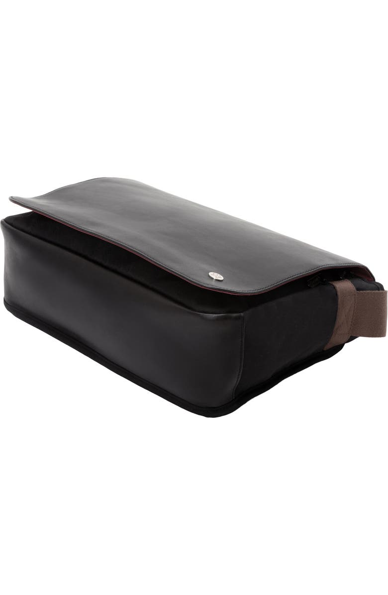 Manhattan Portage Waxed Nylon Sheridan Messenger Bag, Alternate, color, Black