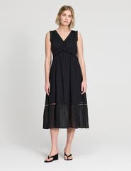Finery London Myriam Sleeveless Cotton Midi Dress