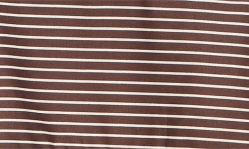 Staud Romy Stripe Sleeveless Maxi Shirtdress In Dark Oak Micro Stripe