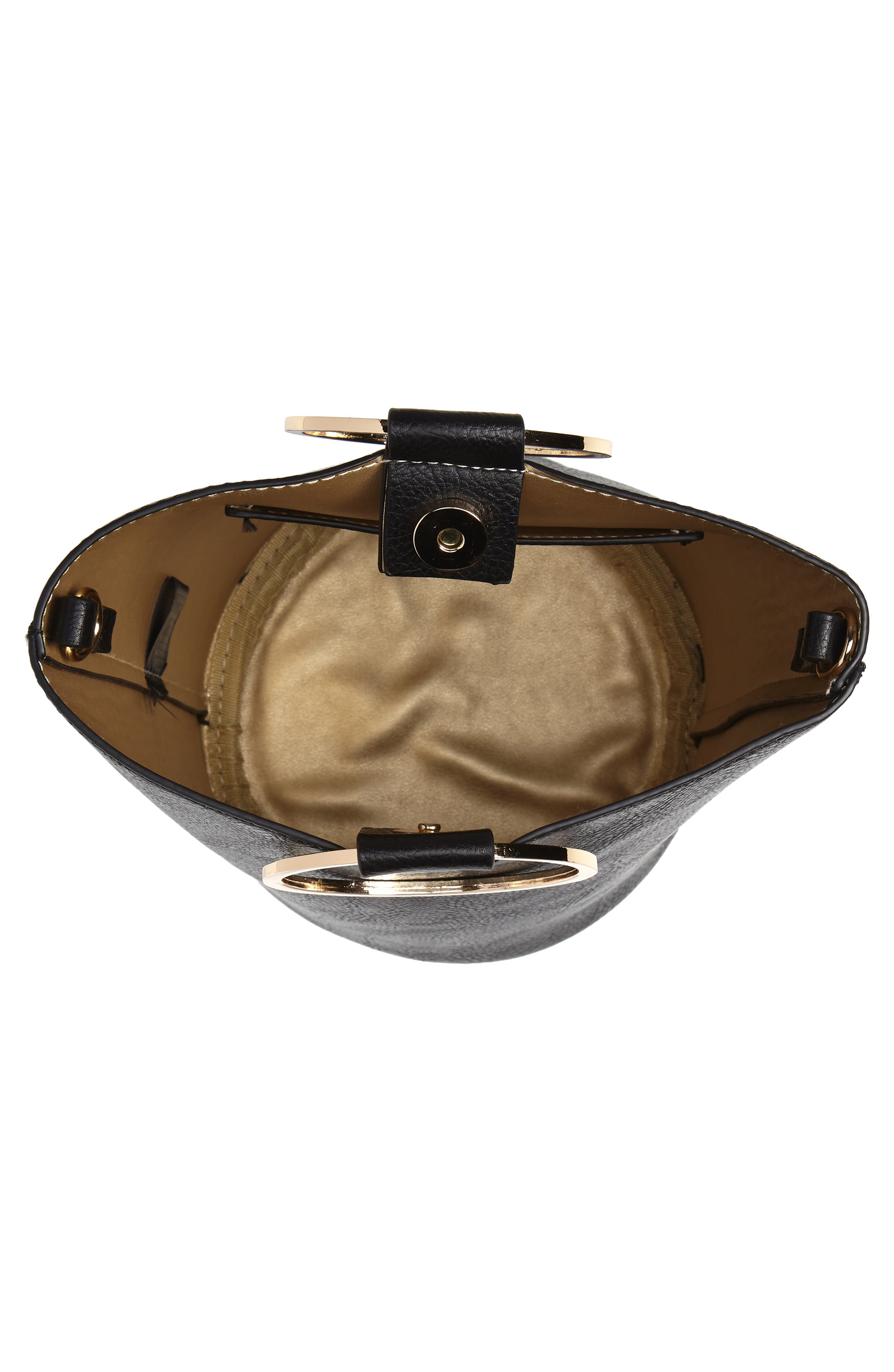 Mali + Lili Ilia Vegan Leather Ring Handle Bucket Bag, Alternate, color, 