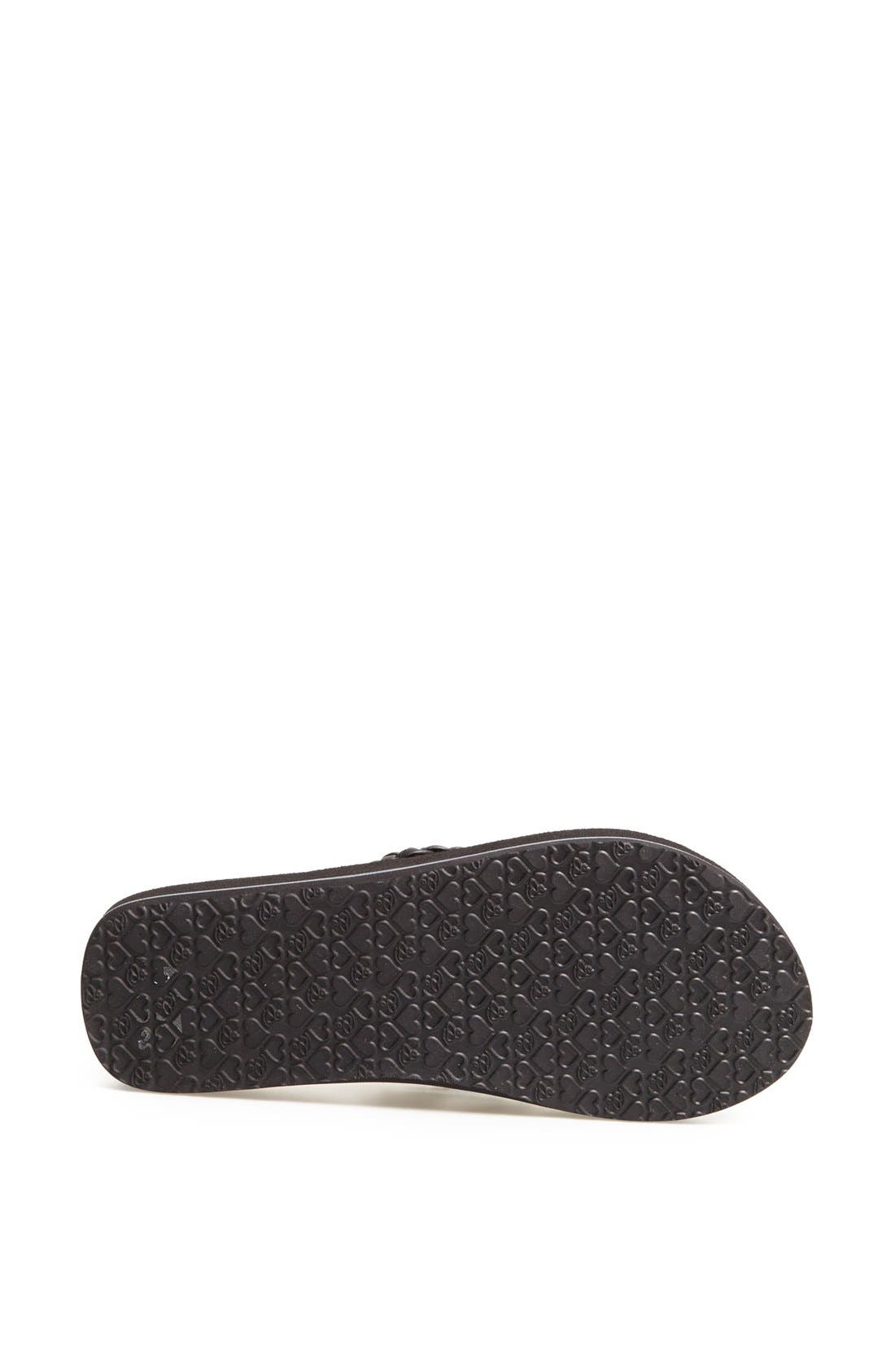 'Braided Bounce' Flip Flop, Alternate, color, BLACK