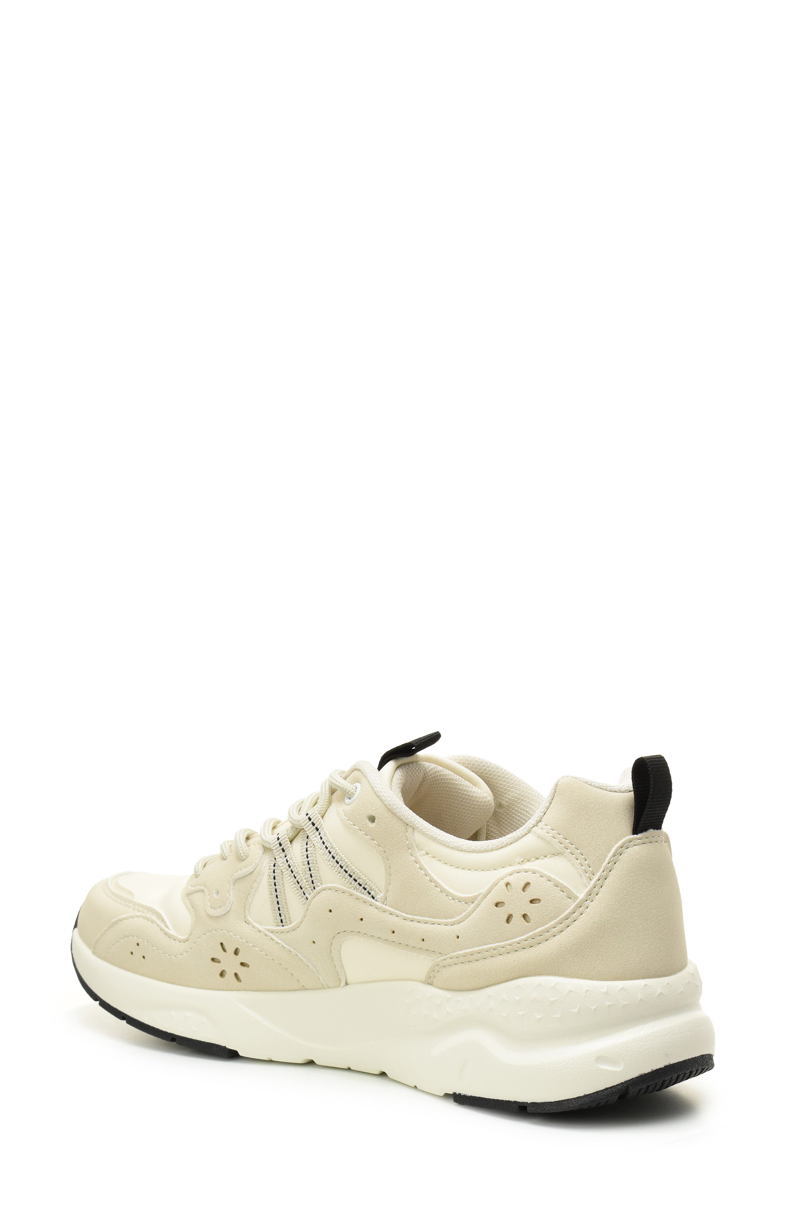 Nicole Miller Mix Media Sneaker, Alternate, color, Beige