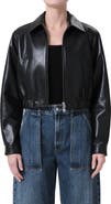 AGOLDE Essie Recycled Leather Crop Jacket