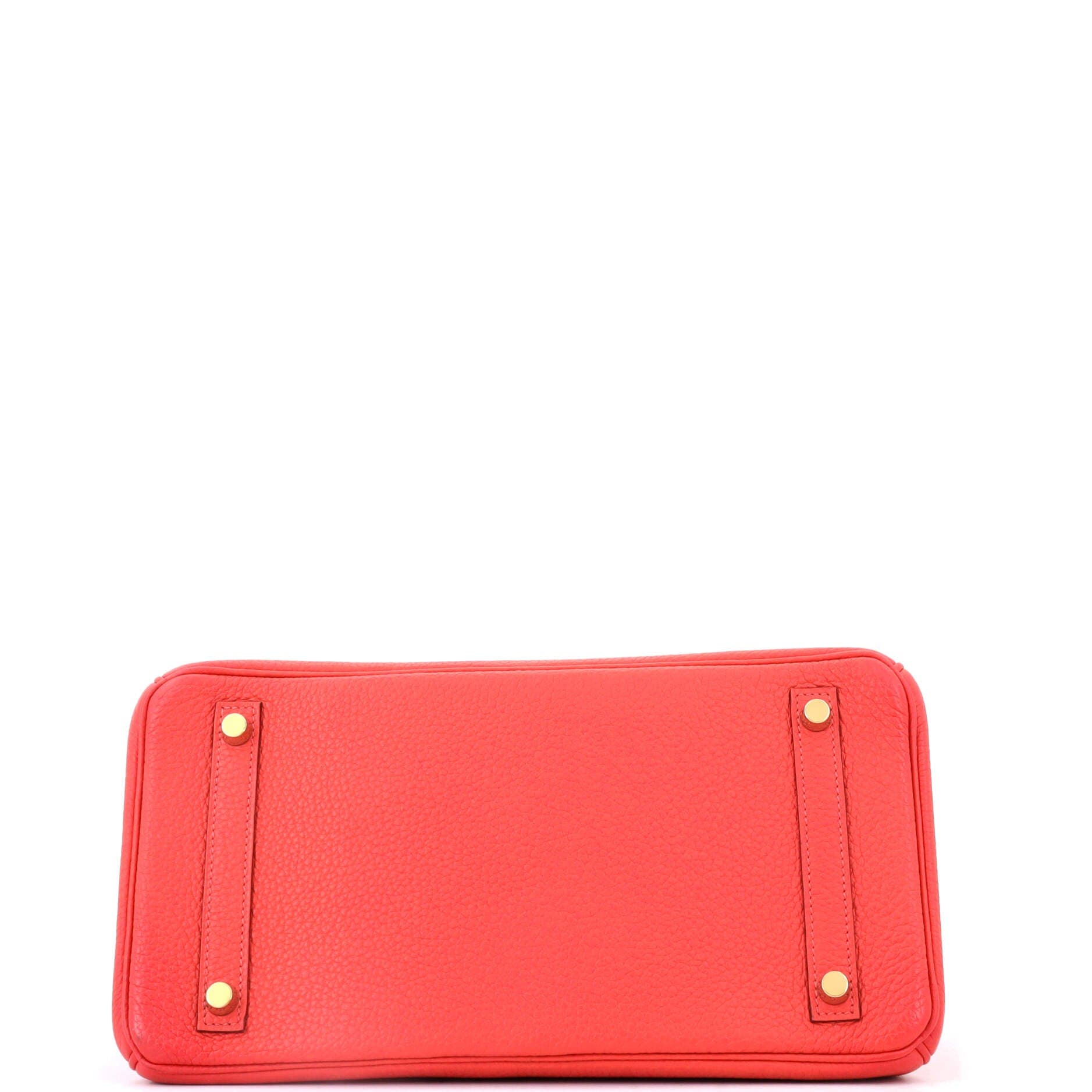 Birkin Handbag Red Clemence with Gold Hardware 30, Alternate, color, Red