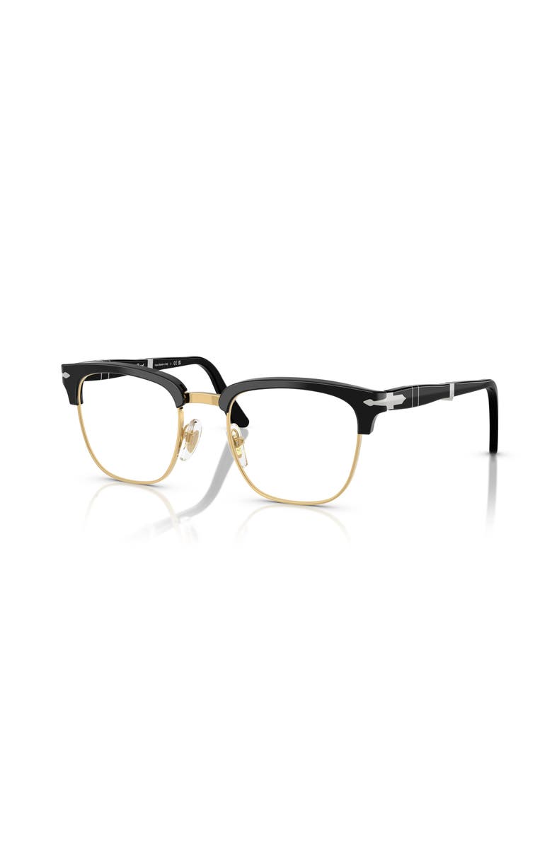 Persol 50mm Square optical glasses, Main, color, Black
