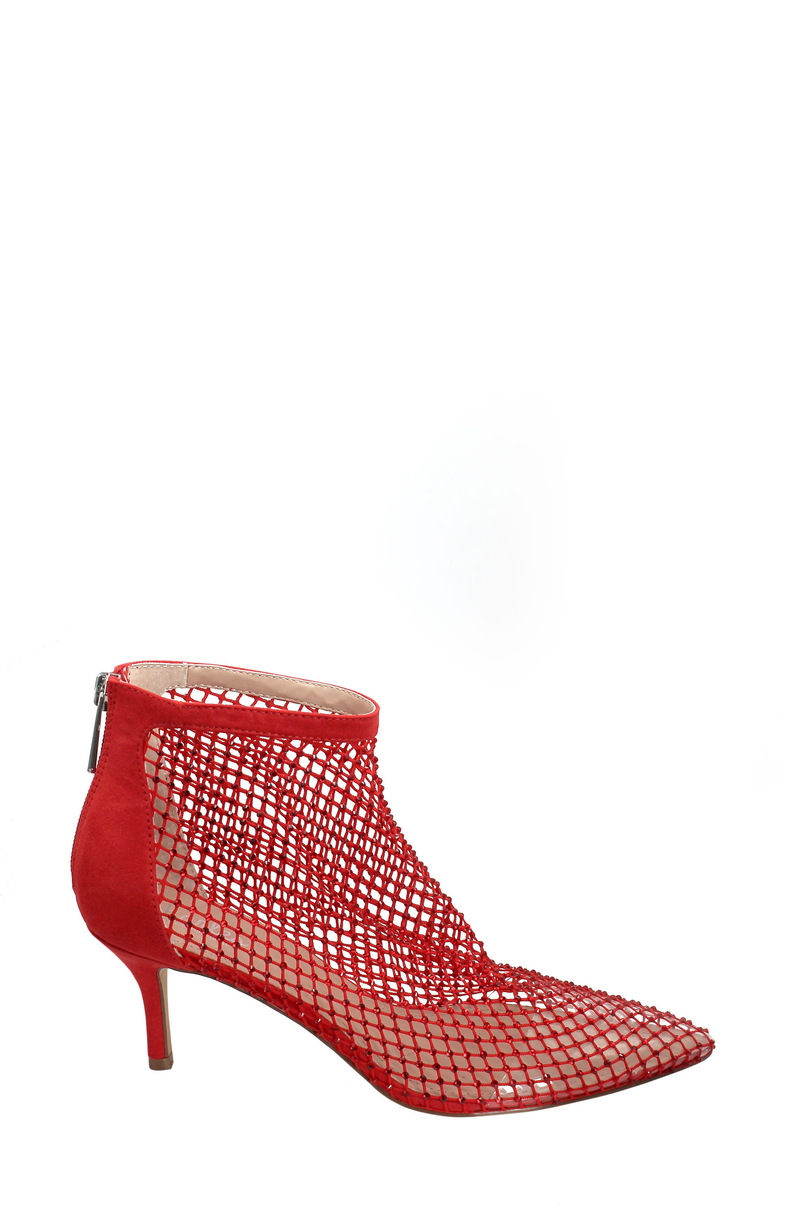 Charles by Charles David Afterhours Rhinestone Mesh Bootie, Alternate, color, Fiery Red