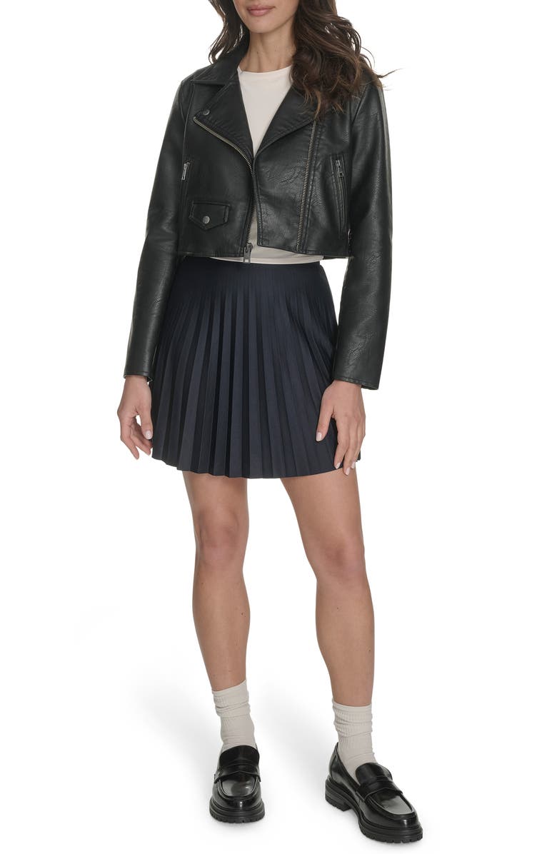 Levi's<sup>®</sup> Crop Faux Leather Moto Jacket, Alternate, color, 