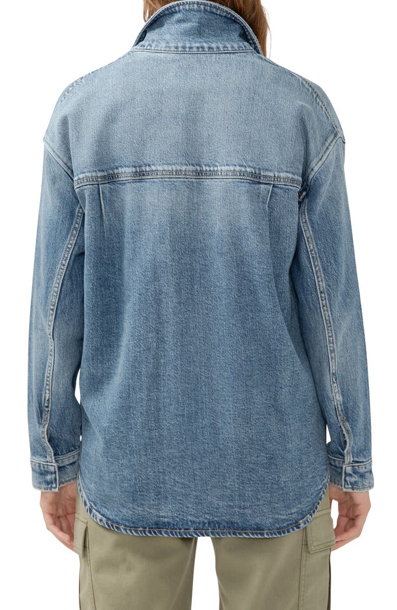 Silver Jeans Co. Oversize Denim Shirt Jacket, Alternate, color, Indigo