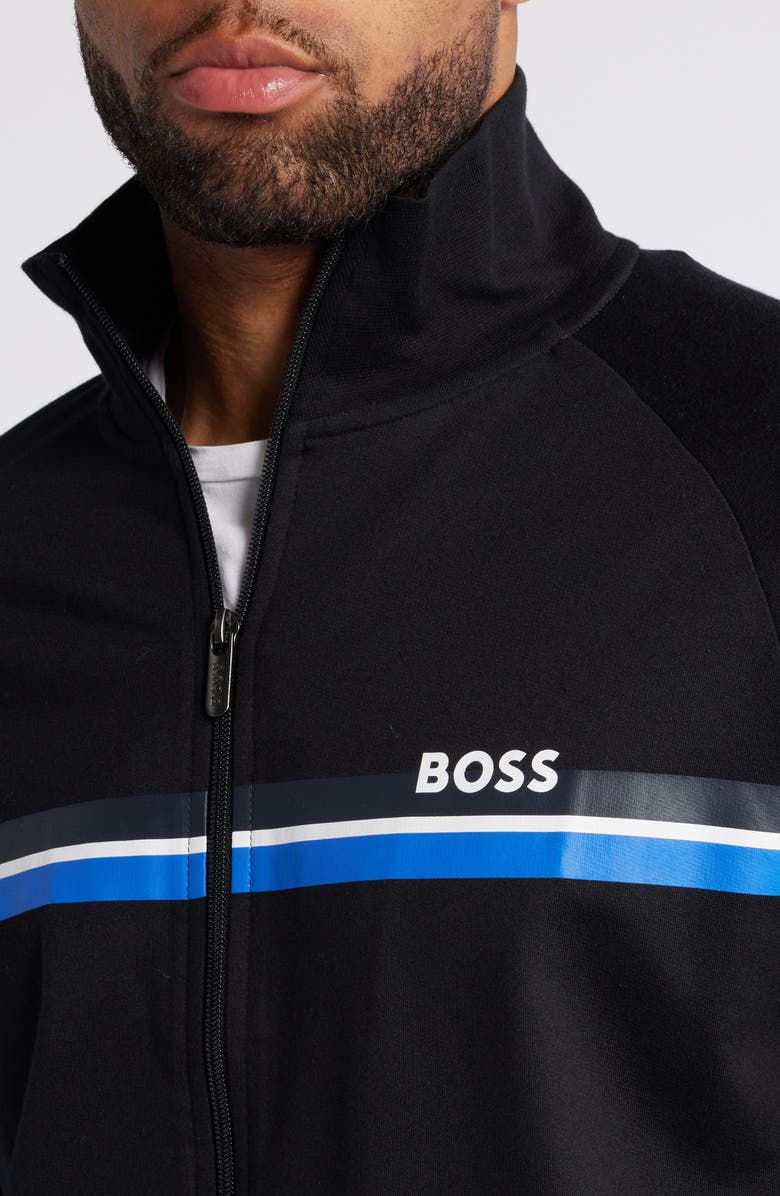 BOSS Authentic Chest Stripe Zip-Up Cotton Jacket, Alternate, color, 