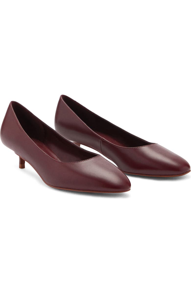 MANGO Kitten Heel Pump, Main, color, Burgundy