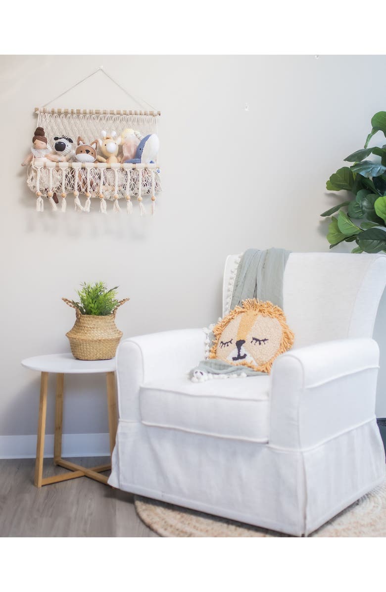 CRANE BABY Willow Macramé Storage Wall Decor, Alternate, color,