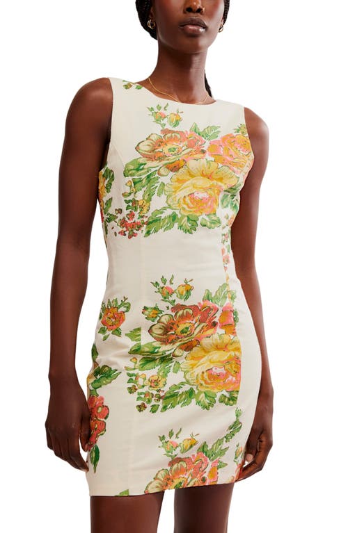 FREE PEOPLE FREE PEOPLE MAYBERRY COTTON & LINEN BLEND MINIDRESS