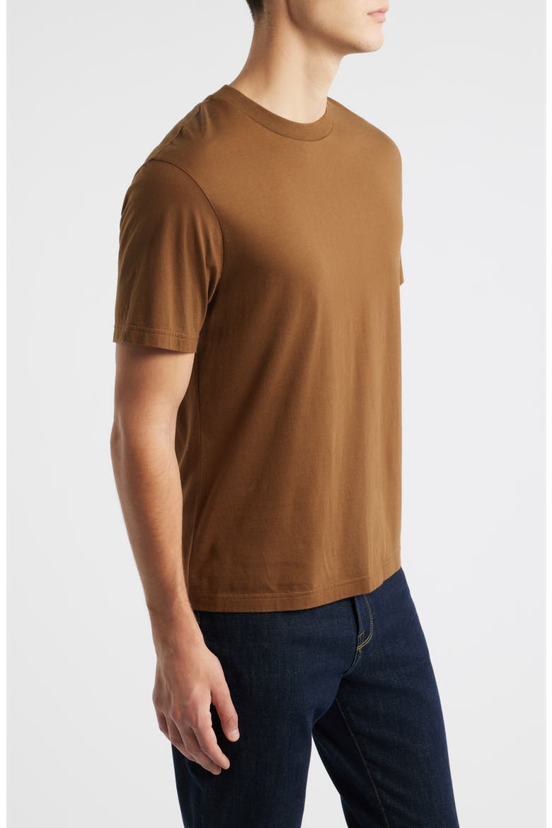 Short Sleeve Light Cotton Tee, Alternate, color, CARAMEL