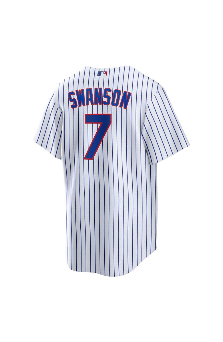 Nike Men's Nike Dansby Swanson White Chicago Cubs Replica Player Jersey, Alternate, color,