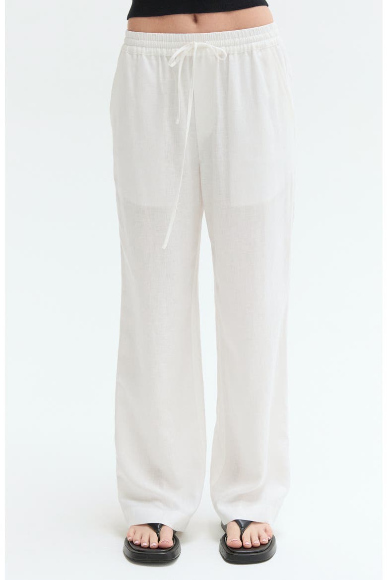 Easy Wear Linen Blend Pants, Main, color, White