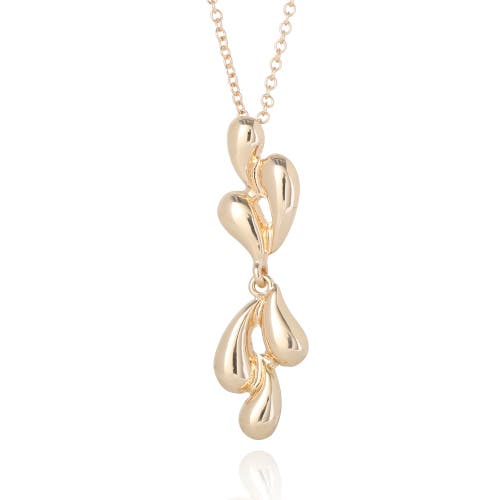 Bcbg Sculptural Heart Pendant Necklace In Gold