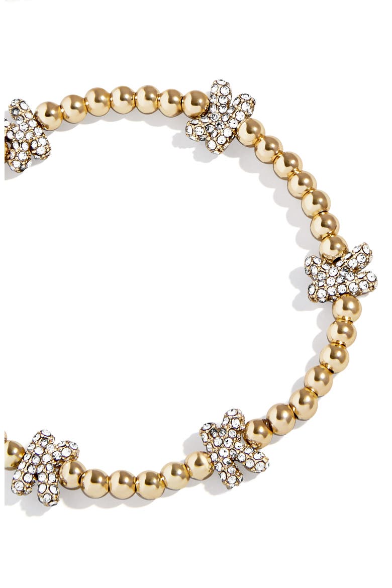 Pavé Pisa Station Beaded Bracelet, Alternate, color, GOLD K