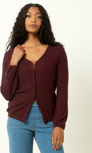Single Stitch Cable Knit Cardigan