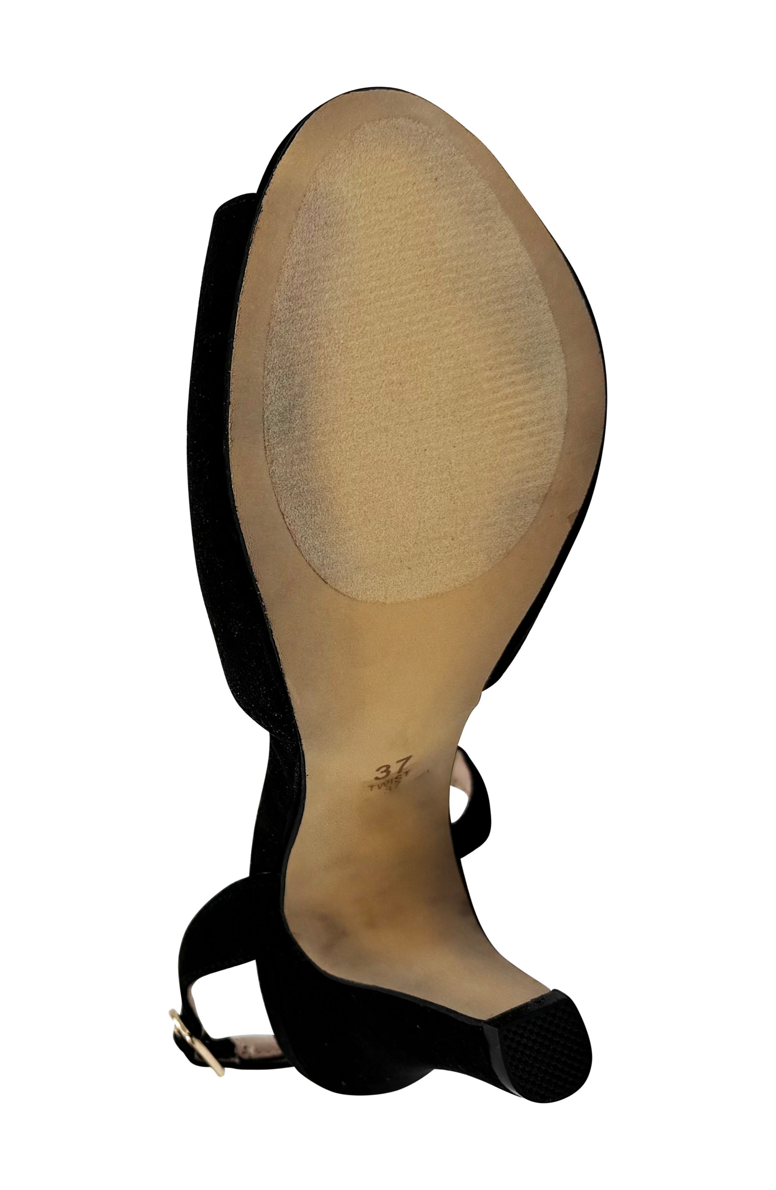 CHELSEA CREW Twist d'Orsay Sandal, Alternate, color, Black Micro