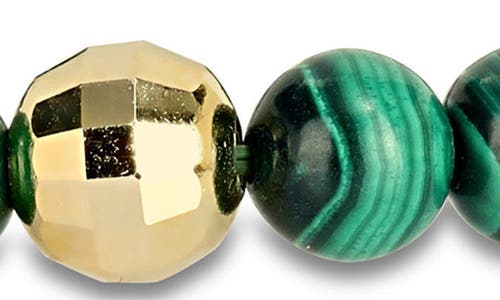 Delmar Semiprecious Stone Beaded Bracelet In Green