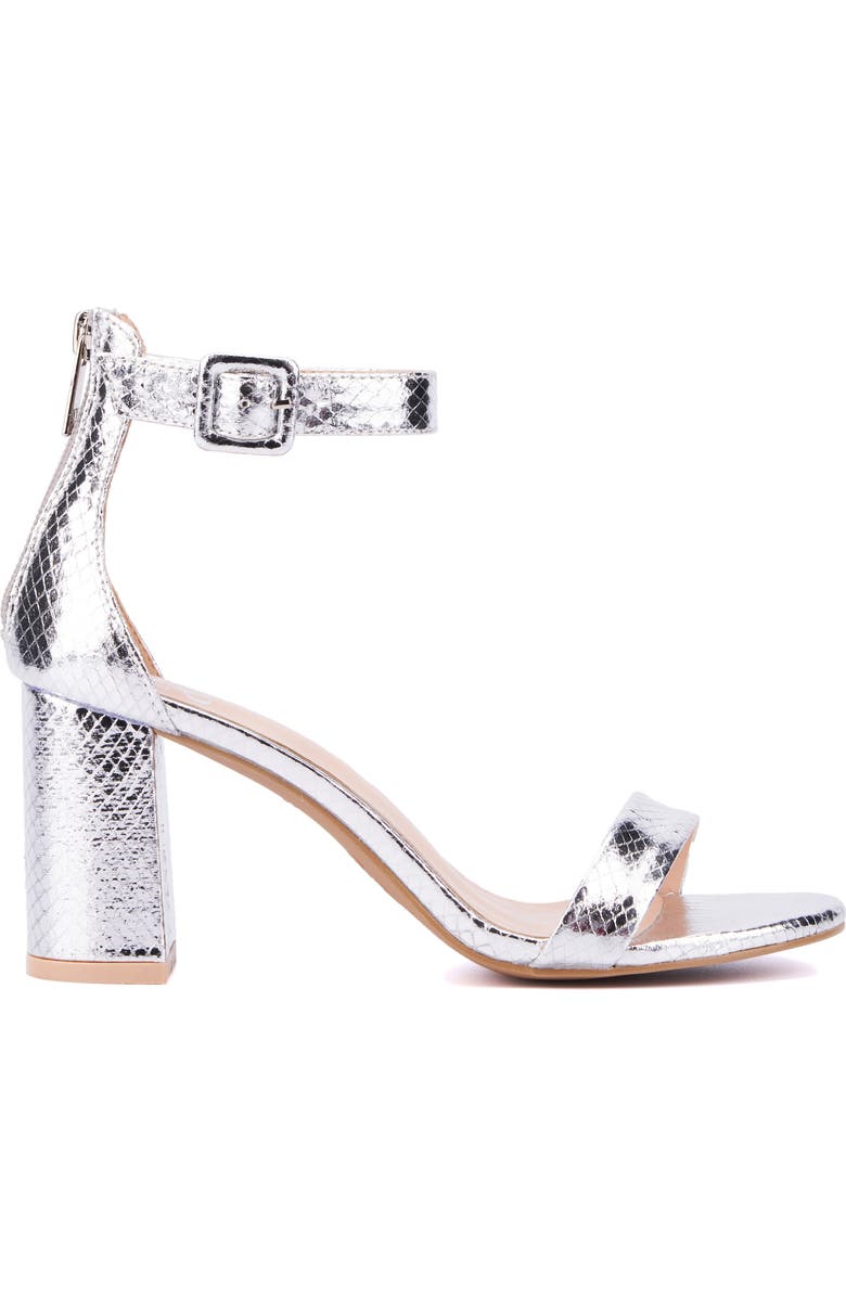 NEW YORK AND COMPANY Lulu Heeled Sandal, Alternate, color, Silver