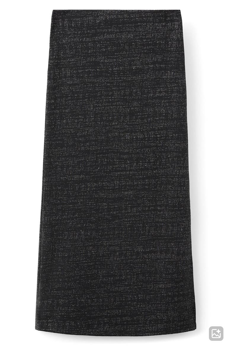 Metallic Maxi Skirt, Main, color, BLACK