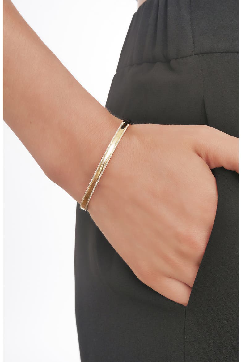Kiera Diamond Bangle (Nordstrom Exclusive), Alternate, color, YELLOW GOLD/ DIAMOND