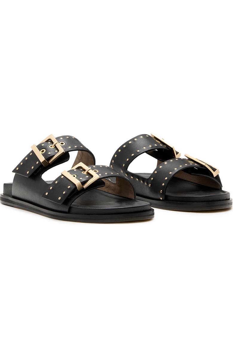 AllSaints Magda Two-Strap Stud Sandal, Main, color,