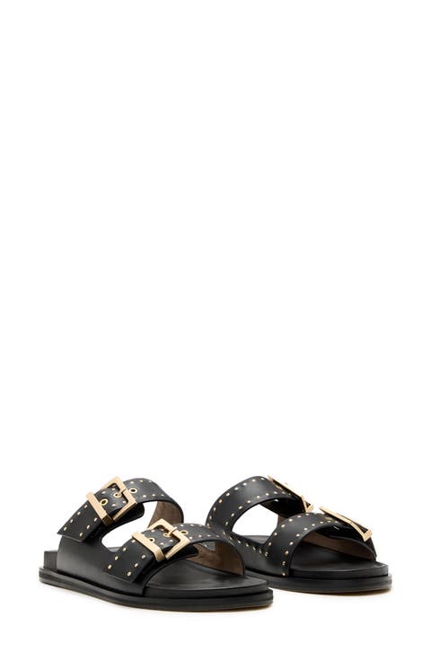 Magda Two-Strap Stud Sandal (Women)